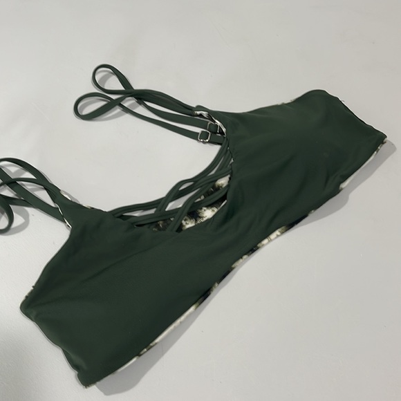 Women’s swimsuit Green Tie Dye High Rise Bikini Set completely reversible - Picture 14 of 16